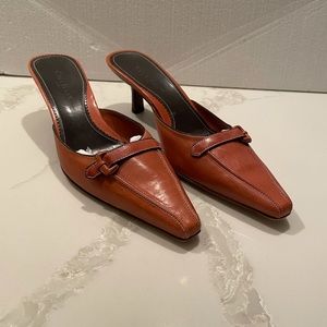 Fabulous Pumpkin Leather Cole Haan Mules 7.5